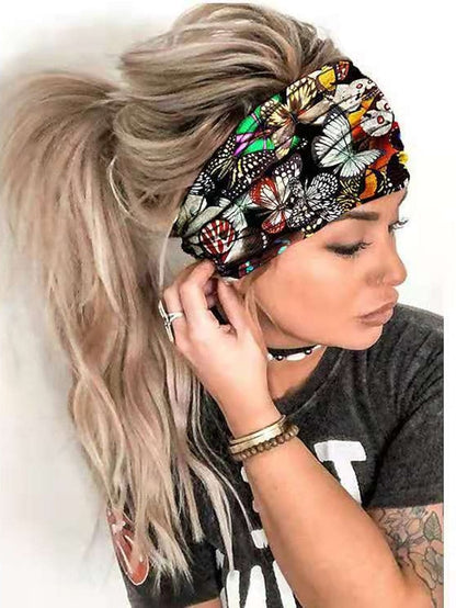 1pc Girls' Headbands Headband For Daily Flower Classic Fabric 1 2 3 for Women