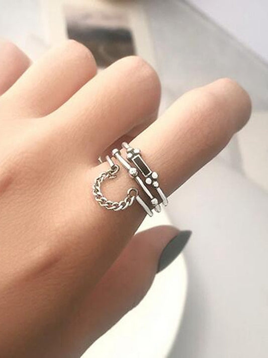 1PC Ring Open Cuff Ring For Daily Date Alloy Classic for Women