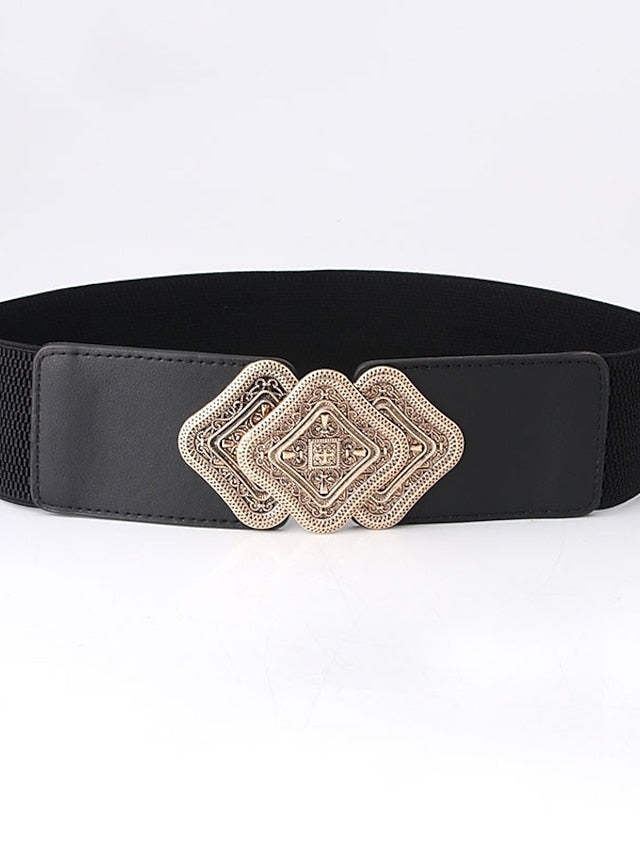 Belt PU White Black Camel Red Wide Belt Outdoor Dailywear Daily Holiday Pure Color / Spring / Summer / Fall / Winter for Women