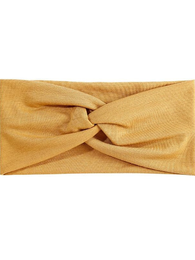 amazon candy color cross hairband women sports headband yoga sweat absorbing stretch bandana headband fashion headwear for Women